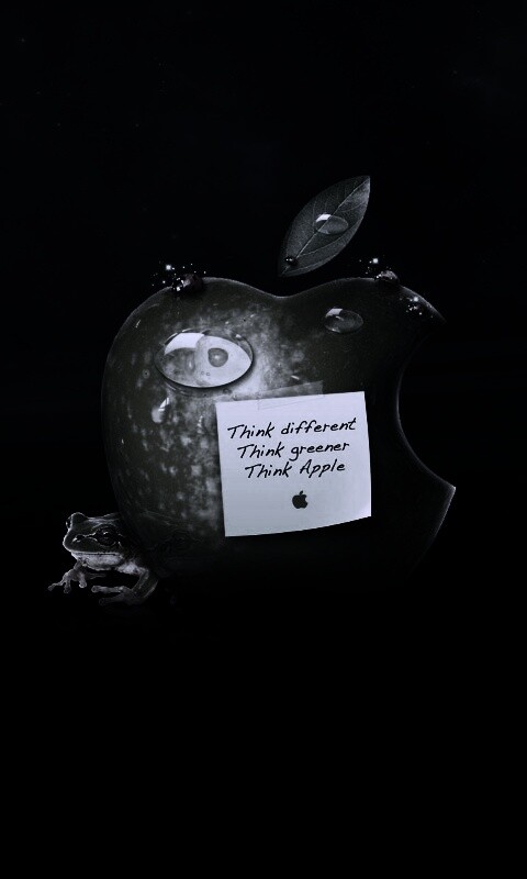 Think different, think greener, think Apple обои