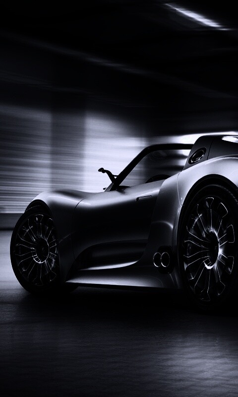 Porsche 918 Spider вид сзади обои