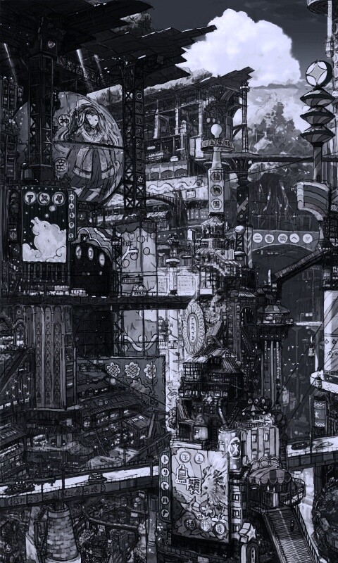 Город будущего обои