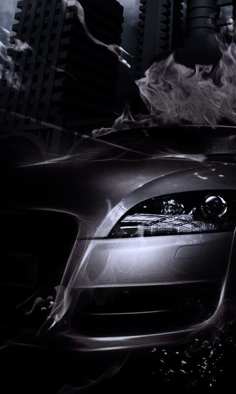 Ауди в огне обои