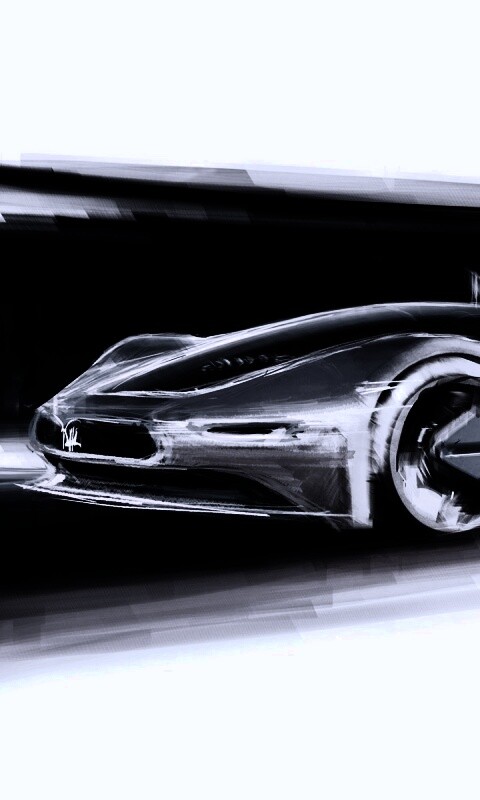 Эскиз Мазерати Birdcage обои