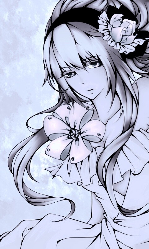 Розововолосый вокалоид обои