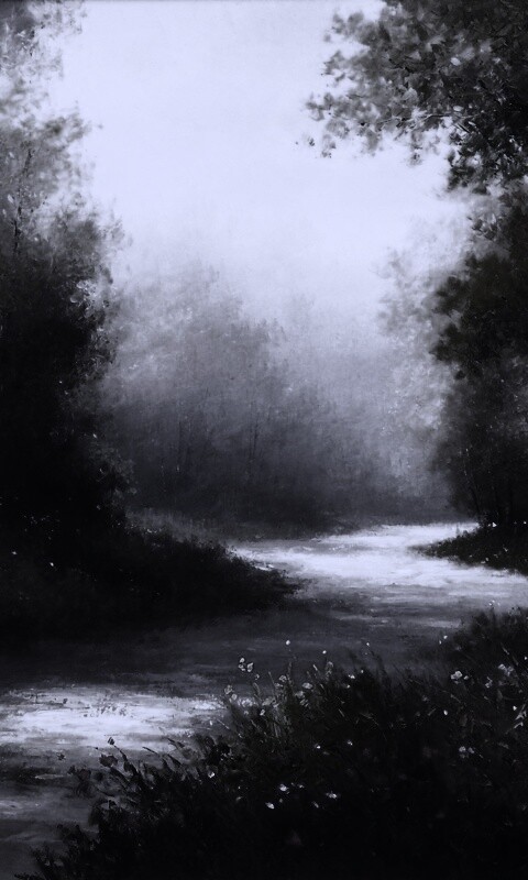 Рисунок лесной дороги обои