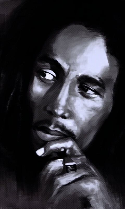 Портет Боба Марли обои