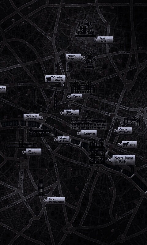 Карта Парижа обои