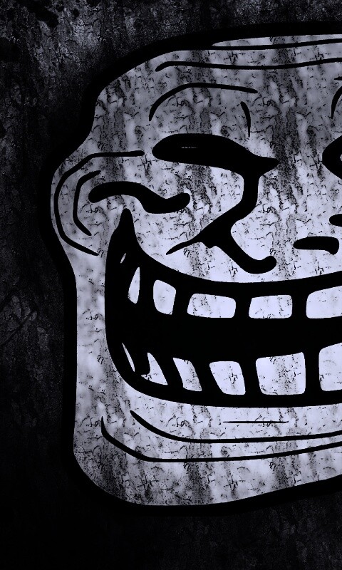 Trollface в стиле гранж обои