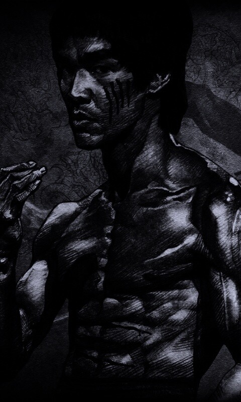 Портрет Брюса Ли обои