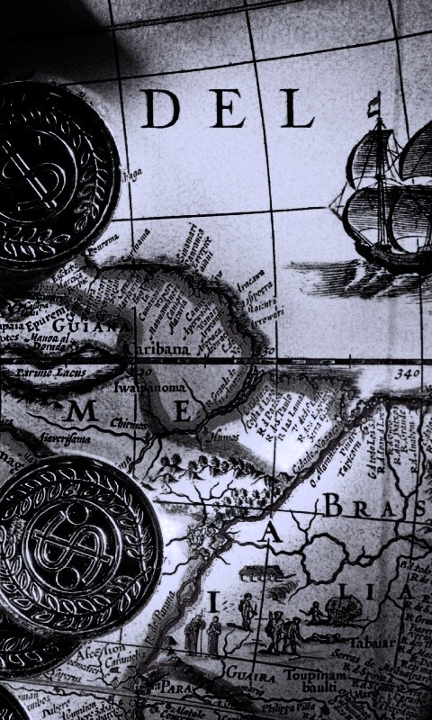 Деньги и карта сокровищ обои