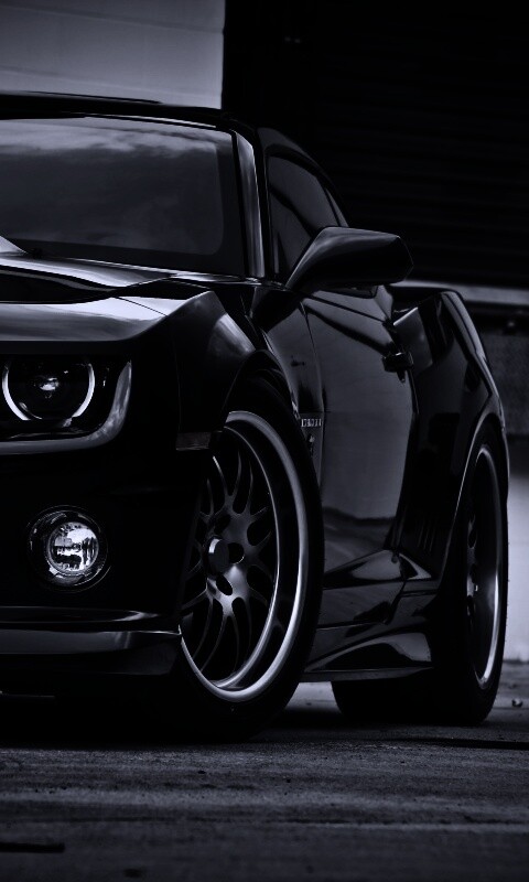 Черный шевроле обои