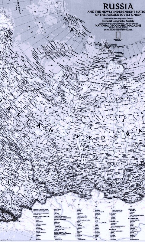 Карта России обои