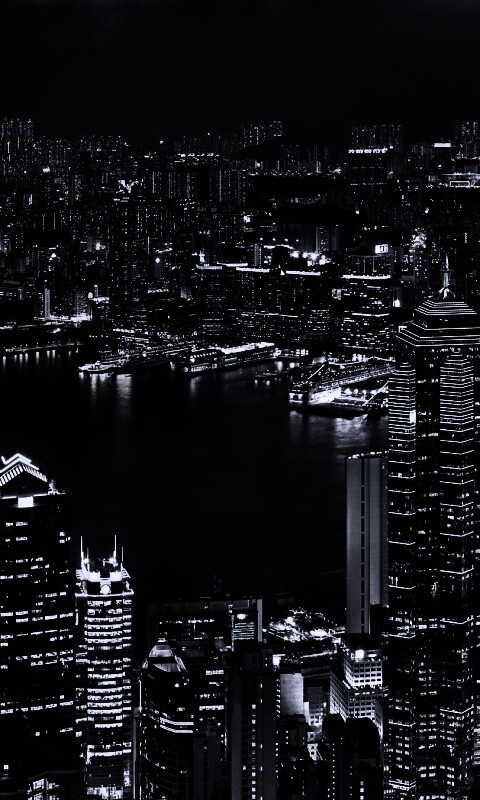 Небоскребы ночью обои