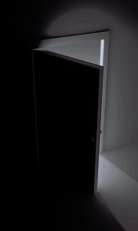 Свет из-за открытой двери обои