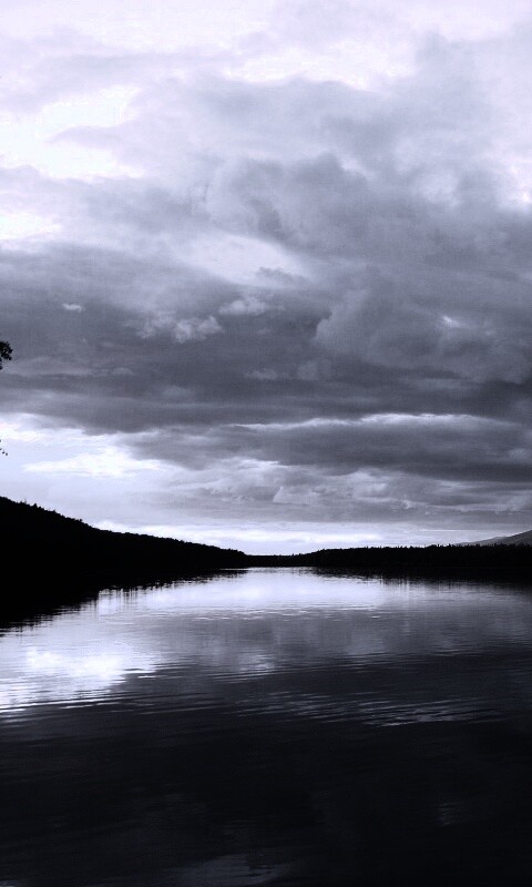 Вид на озеро обои