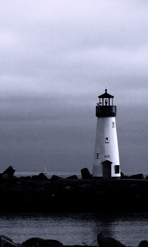 Маяк в порту Санта-Круз обои