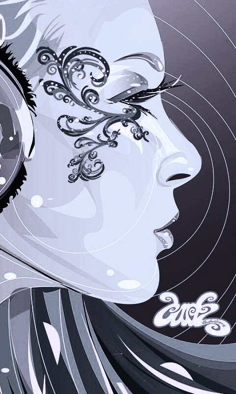 Стильная абстрактная девушка обои