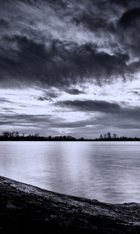 Закат на озере обои