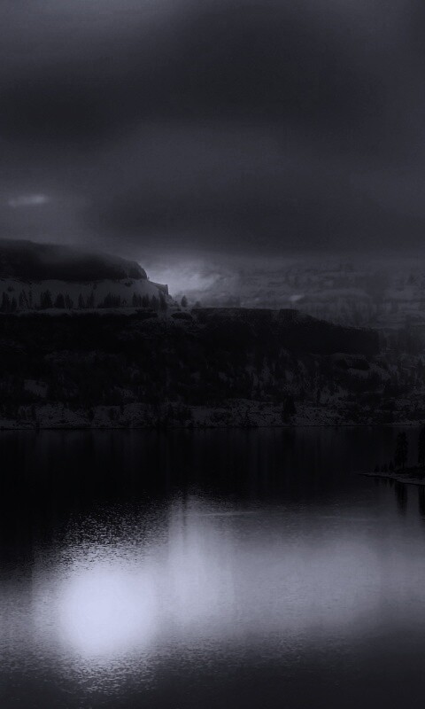 Озеро зимой обои