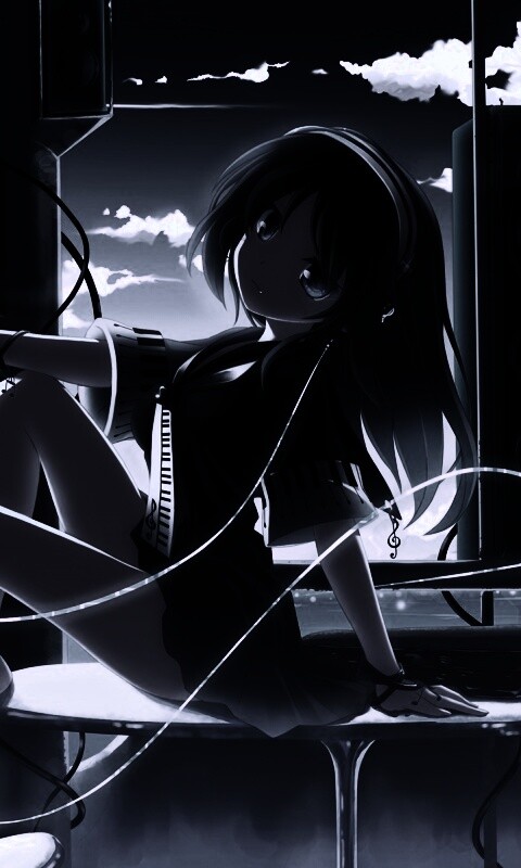 Девочка с плеером обои