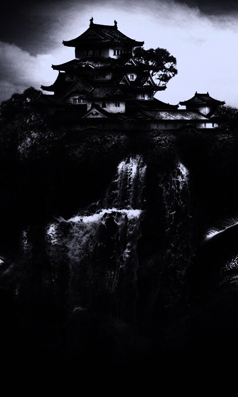 Золотая черепаха и китайская пагода в океане обои