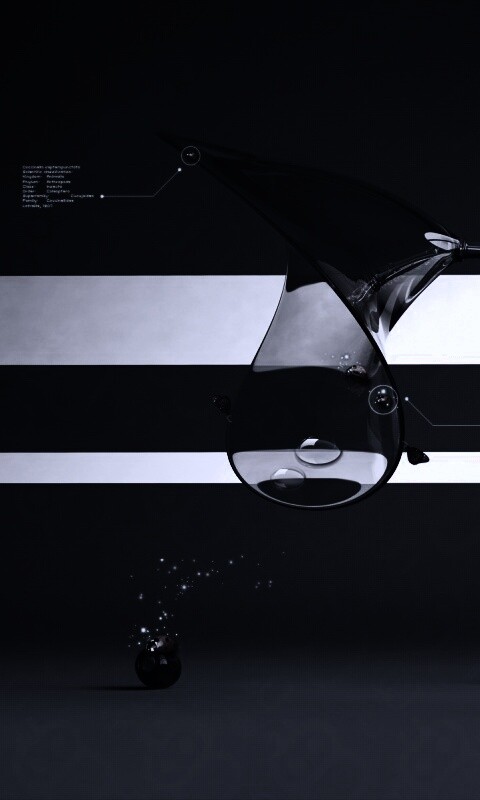 Футуристическая стеклянная лампа обои