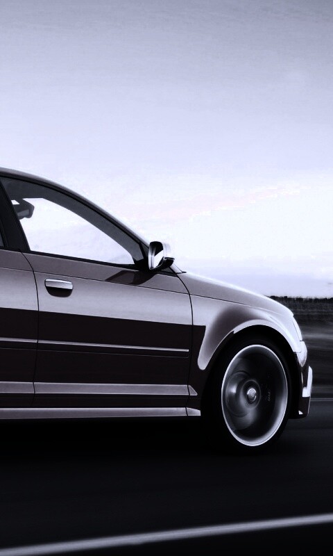 Фотосессия Audi RS3 во время движения обои