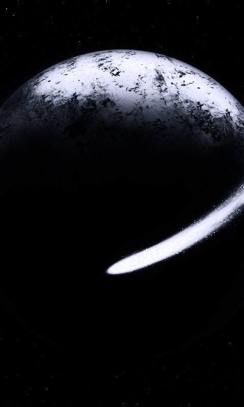 Комента облетает планету обои