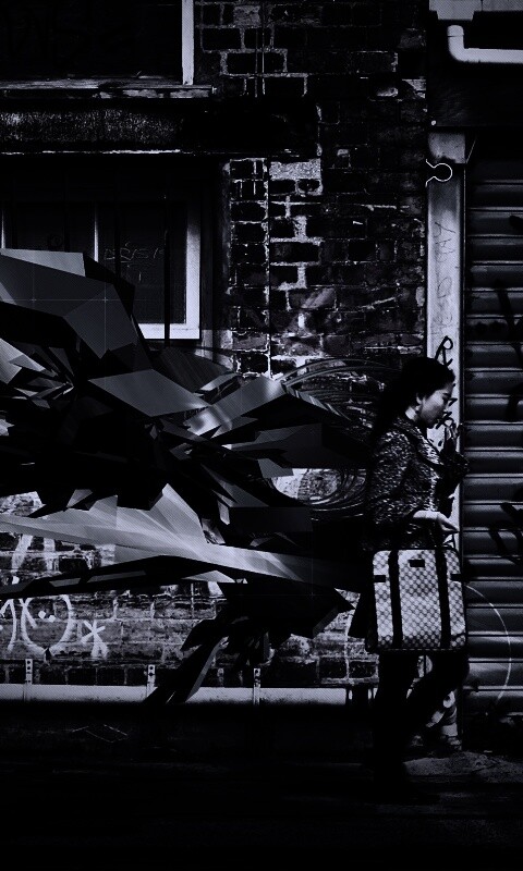 3D граффити на стене обои