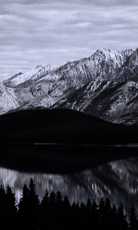 Озеро в предгорье обои