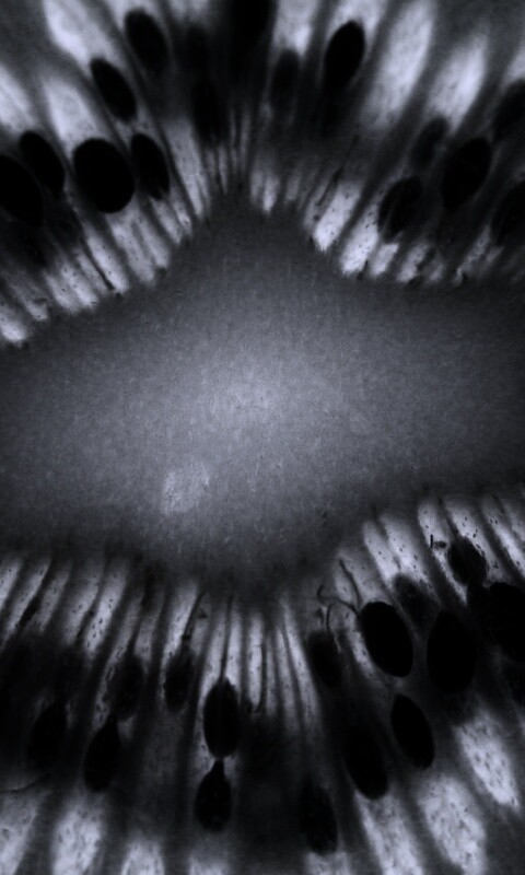 Макро фото киви в разрезе обои