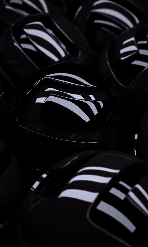 Красные объемные шарики обои