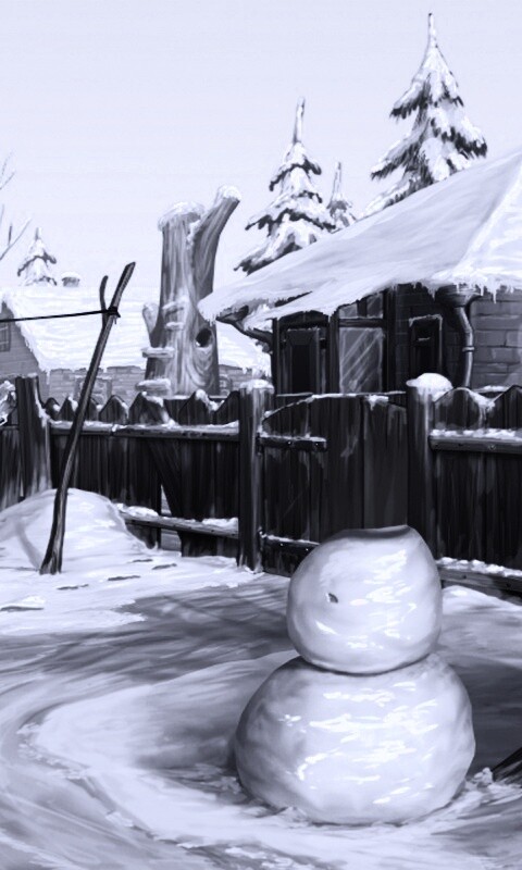 Снеговик обои