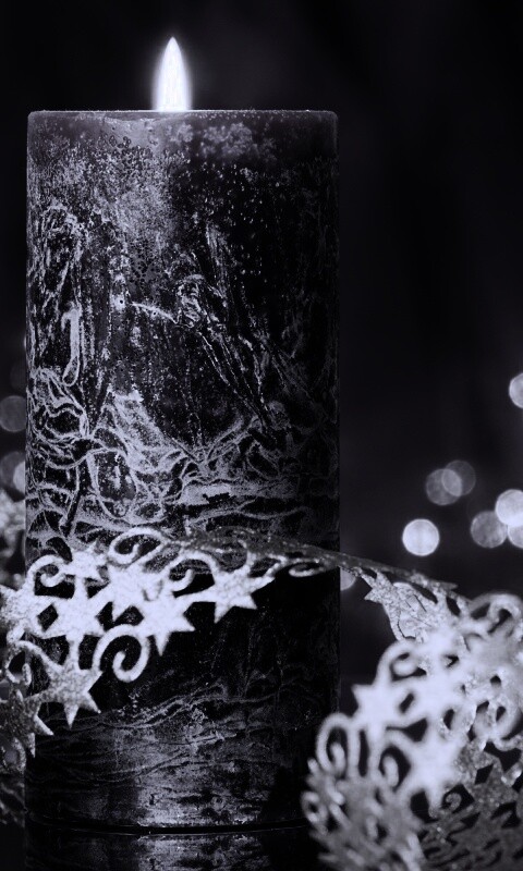 Новогодняя свеча обои