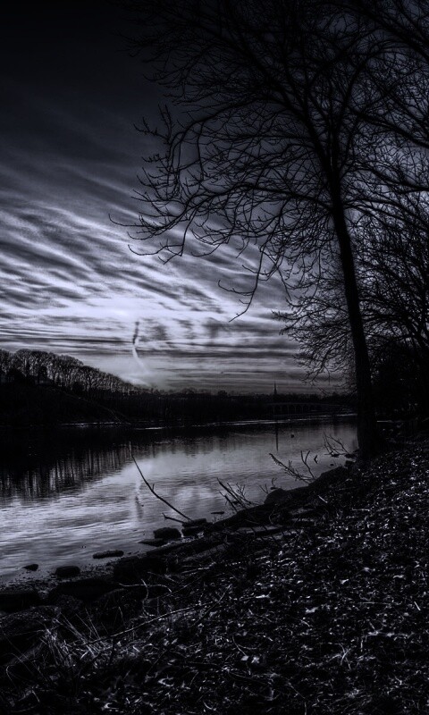 Осенний закат обои