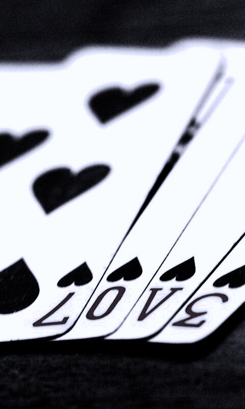 Любовь и карты обои