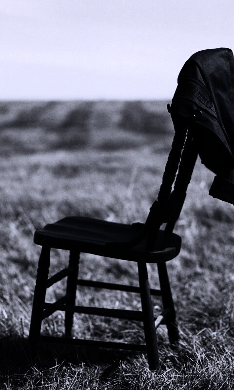 Стул в поле обои