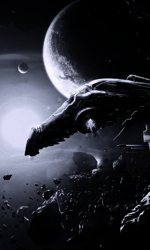Космические корабли в поясе метеоритов обои