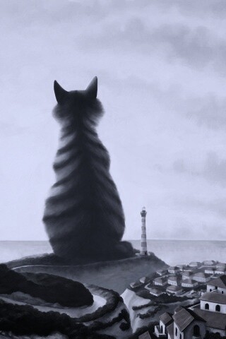 Кот-гигант обои