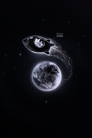 Белка и Стрелка летят в космос обои