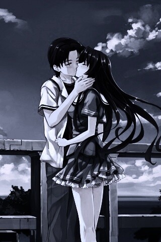 Поцелуй на набережной обои