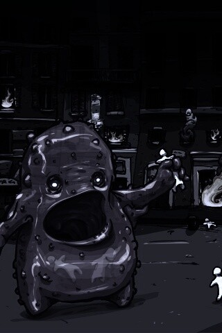 Монстр жрет людей обои