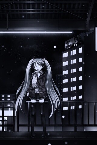 Девочка на остановке обои