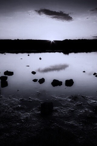 Обмелевшее озеро в Новой Зеландии обои