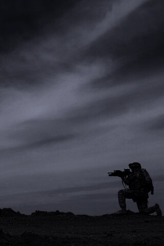 Стрельба с колена обои