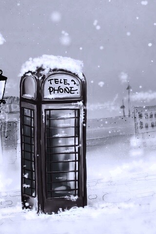 Лондонская телефонная будка обои