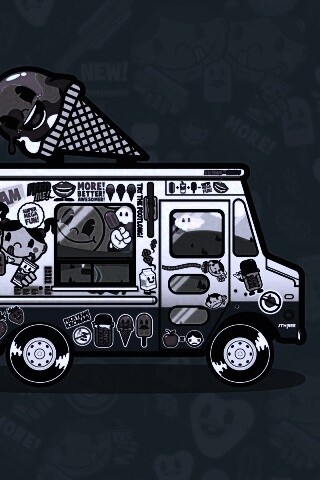 Фургончик мороженщика обои