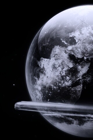 Метеорит пролетает мимо Земли обои