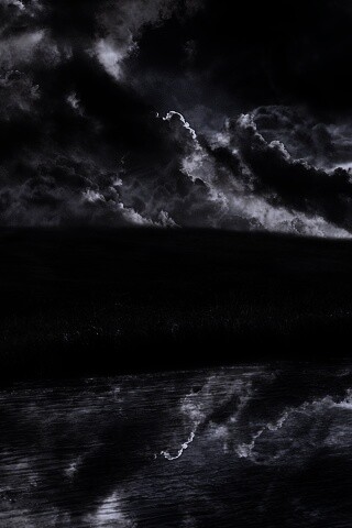 Тучи над лугом обои