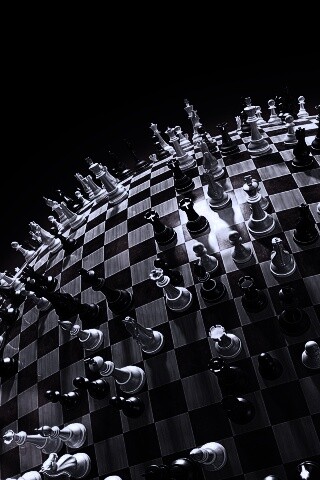 Сферическое шахматное поле обои