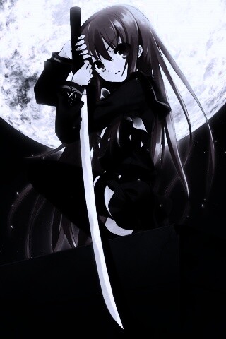 Девочка с катаной обои