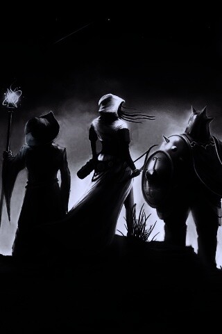 Воин, лучник и маг обои